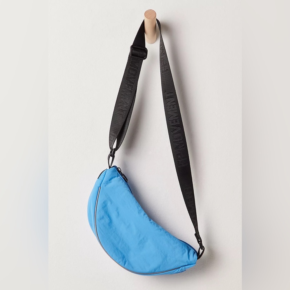 NWT Free People Movement Bulls Eye Sling Bag In Denim Blue
